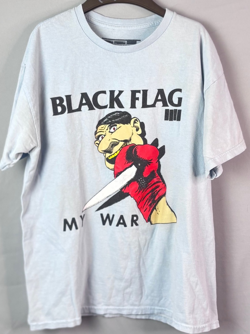 'My War' Short Sleeve Graphic Tee - Light Blue